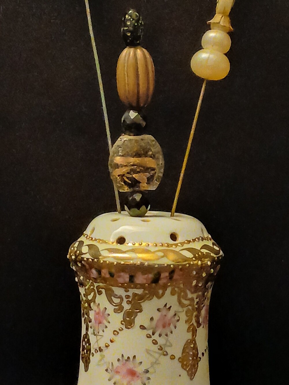 Antique Porcelain Hatpin Holder